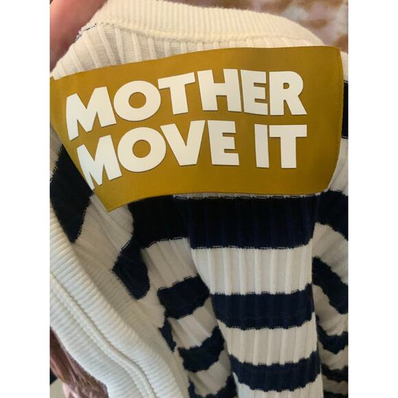 MOTHER The Chin Ups Striped Cotton Stretch Tank Top Medium - Picture 5 of 8